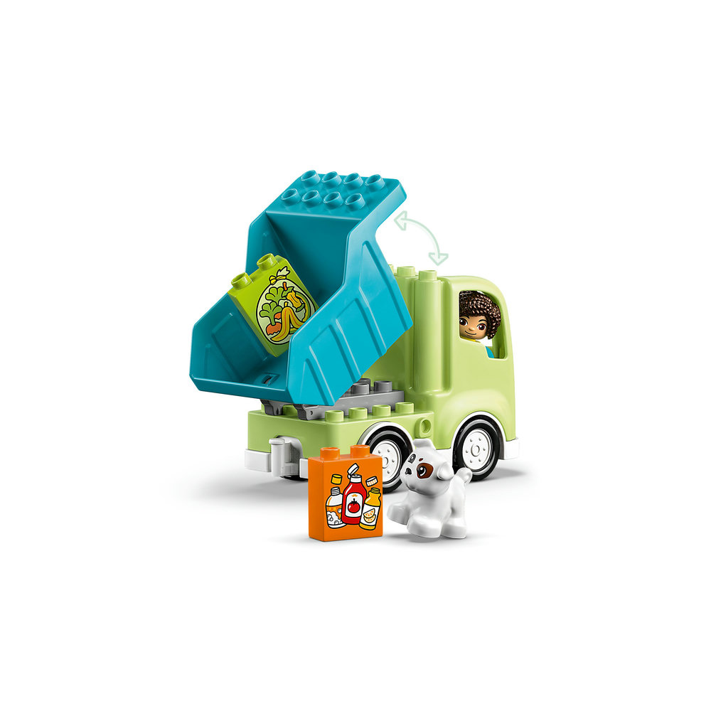 LEGO DUPLO Town Recycling Truck 10987 Building Toy Set (15 Pieces) - Image 4