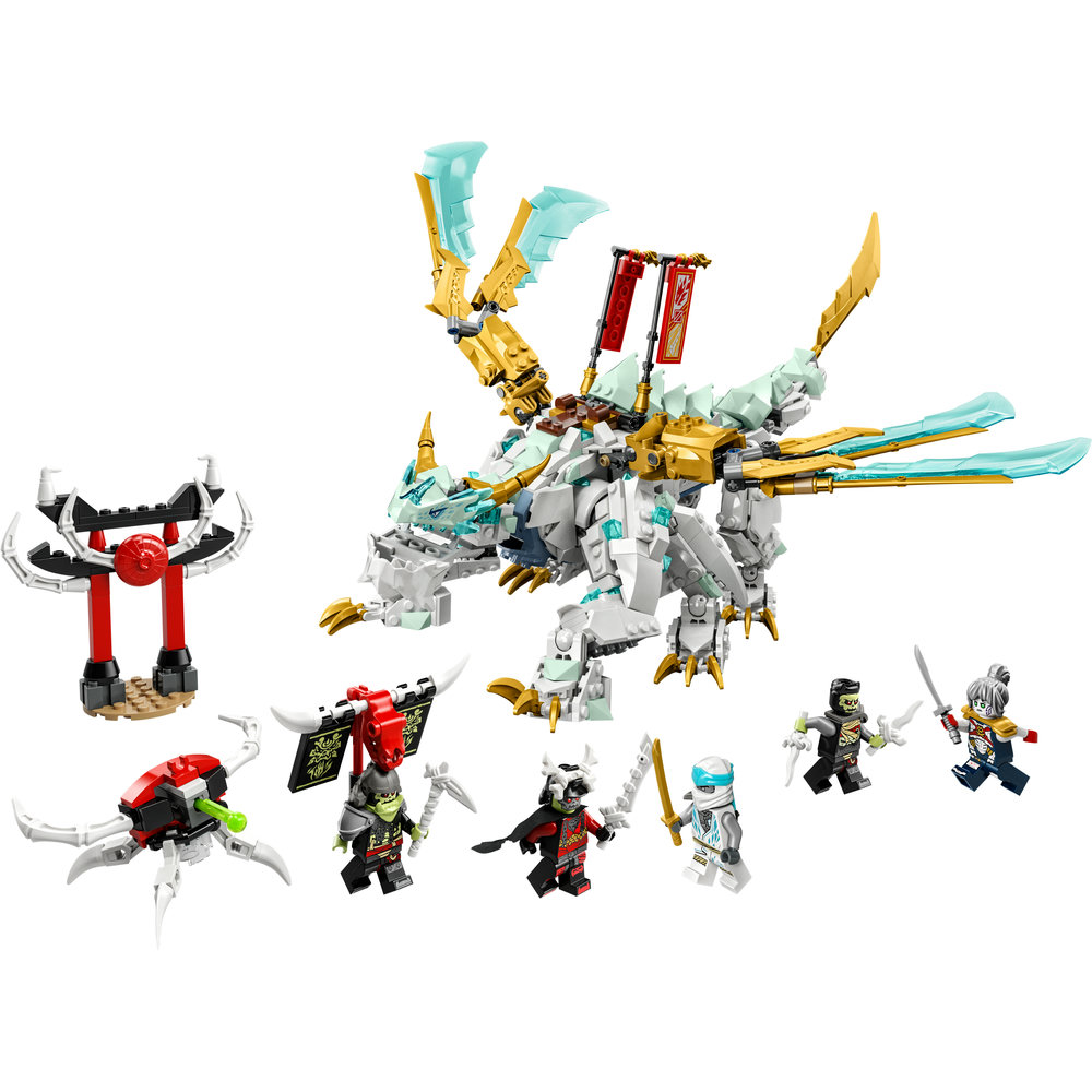 LEGO NINJAGO Zane’s Ice Dragon Creature 71786 Building Toy Set (973 Pieces) - Image 2