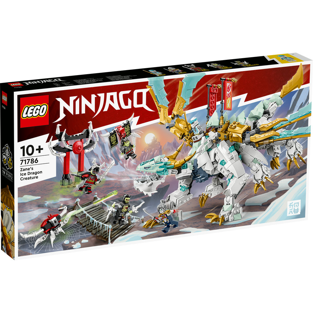 LEGO NINJAGO Zane’s Ice Dragon Creature 71786 Building Toy Set (973 Pieces) - Image 1