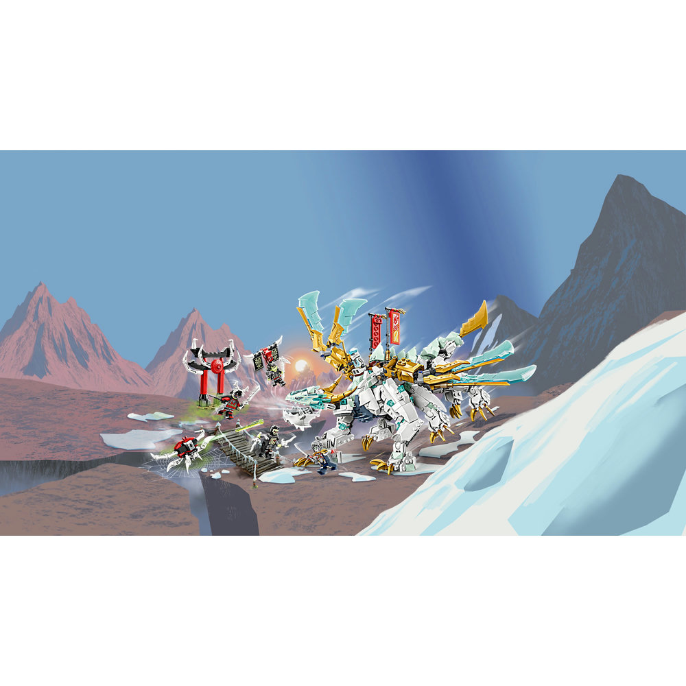 LEGO NINJAGO Zane’s Ice Dragon Creature 71786 Building Toy Set (973 Pieces) - Image 3