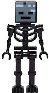 LEGO Minecraft Wither Skeleton Straight Arms Minifigure from 21126 - Image 1