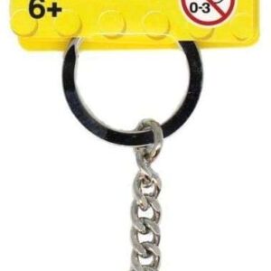 LEGO Classic Silver Metallic 2 x 4 Brick Key Chain 851406 - Image 1