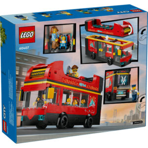 LEGO City Red Double-Decker Sightseeing Bus Toy 60407 - Image 8