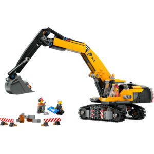 LEGO City Yellow Construction Excavator Toy Digger 60420 - Image 2