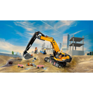 LEGO City Yellow Construction Excavator Toy Digger 60420 - Image 3