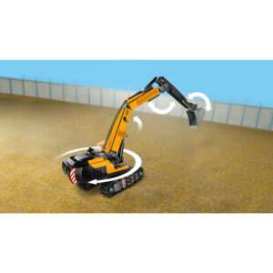 LEGO City Yellow Construction Excavator Toy Digger 60420 - Image 5