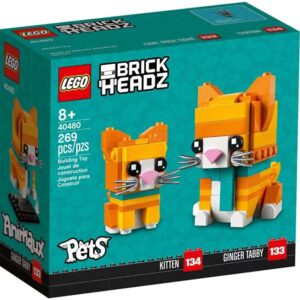 LEGO BrickHeadz Ginger Tabby Cat Set 40480 - Image 1