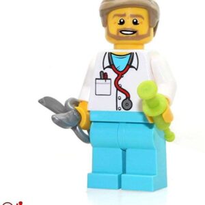 LEGO City Hospital Doctor Minifigure with Printed Stethoscope - Image 1