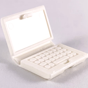 LEGO Minifigure White Utensil Computer Laptop - Image 1
