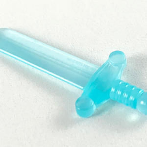 LEGO Minifigure Trans-Light Blue Weapon Sword, Shortsword - Image 1