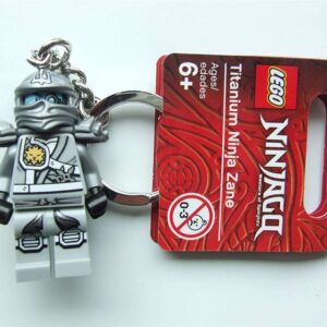 LEGO Ninjago Titanium Zane Minifigure keyring / keychain 851352 - Image 1