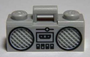 LEGO Minifigure Light Bluish Gray Utensil Radio Boom Box - Image 1
