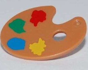 LEGO Minifigure Medium Nougat Utensil Paint Palette - Image 1