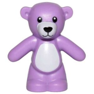 LEGO City Lavendar Teddy Bear with Black Eyes Minifigure Accessory - Image 1