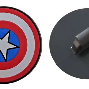 LEGO Minifigure Accessory Round Shield with Captain America Star Pattern - Image 1