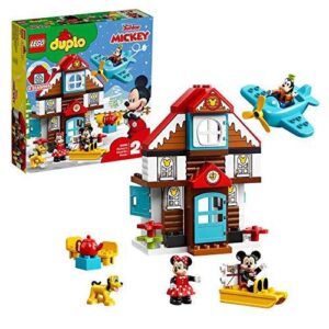 LEGO 10889 DUPLO Disney Mickey's Vacation House Toy, Building Set for Toddlers 2 Years Old with Mickey Mouse, Minnie Mouse, Goofy and Pluto Figures - Image 1