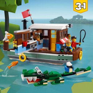 LEGO Creator 3in1 Riverside Houseboat Seaplane and Fishing Village Set 31093 - Image 4