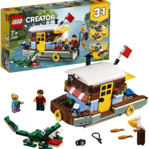 LEGO Creator 3in1 Riverside Houseboat Seaplane and Fishing Village Set 31093 - Image 1