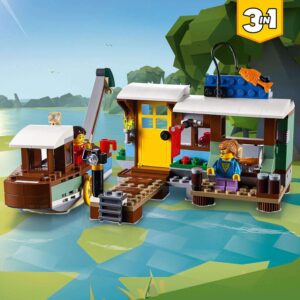 LEGO Creator 3in1 Riverside Houseboat Seaplane and Fishing Village Set 31093 - Image 6