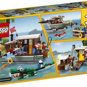 LEGO Creator 3in1 Riverside Houseboat Seaplane and Fishing Village Set 31093 - Image 9