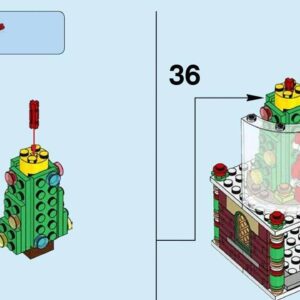 LEGO Christmas Snowglobe Set 40223 (Damaged Box) - Image 6