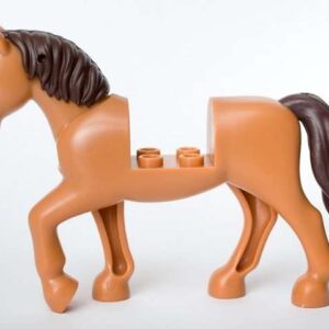 LEGO Animal Friends Medium Nougat Horse with Dark Brown Mane Minifigure - Image 1