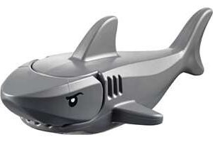 LEGO City Shark with Gills Animal Minifigure (Dark Bluish Grey) - Image 1