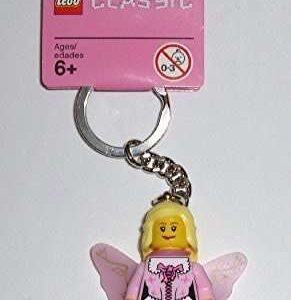 LEGO Classic: Fairy Princess with Pink Wings and Cloth Skirt keyring / keychain - Image 1