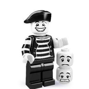 LEGO Collectable Minifigures: Mime Minifigure (Series 2) (Bagged) - Image 1