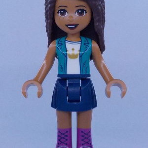 LEGO Friends Andrea Dark Blue Skirt MiniDoll Minifigure from 41449 - Image 1