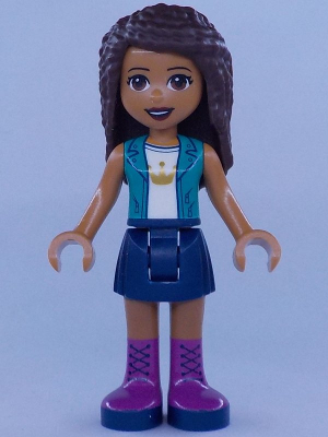 LEGO-Friends-Andrea-Dark-Blue-Skirt-MiniDoll-Minifigure-from-41449-Bagged
