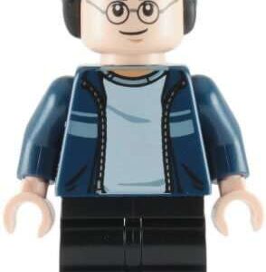 LEGO Harry Potter: Harry Potter with Dark Blue Jacket (Black Legs) Minifigure - Image 1
