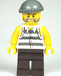 LEGO City Police Jail Prisoner Minifigure - Image 1