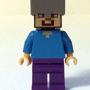 LEGO Minecraft Steve With Helmet Minifigure from 21141 - Image 1
