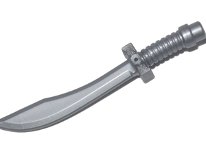 LEGO Minifigure Flat Silver Weapon Sword, Saber/Dao Curved Blade - Image 1