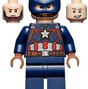 LEGO Marvel Super Heroes Captain America Dark Blue Suit Minifigure from 76189 - Image 1