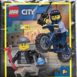 LEGO City Policewoman with Bike and Crook Foil Pack Set 952211 - Image 1
