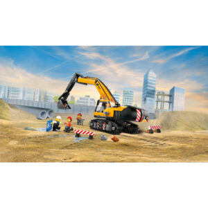 LEGO City Yellow Construction Excavator Toy Digger 60420 - Image 4