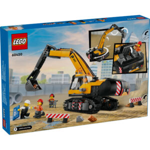 LEGO City Yellow Construction Excavator Toy Digger 60420 - Image 8