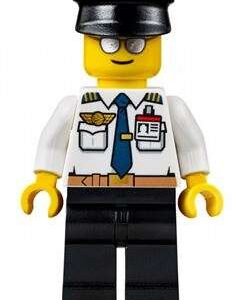 LEGO City Airport Pilot Minifigure from 60101 - Image 1