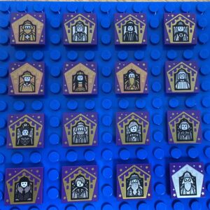 LEGO Harry Potter Full Set of 16 Different Dark Purple Chocolate Frog Collectable Tiles - Image 1
