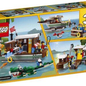 LEGO Creator 3in1 Riverside Houseboat Seaplane and Fishing Village Set 31093 - Image 8
