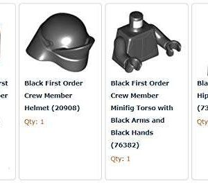 LEGO First Order Crew Member (Reddish Brown Head) Minifigure Split From Set 75104 - Image 3