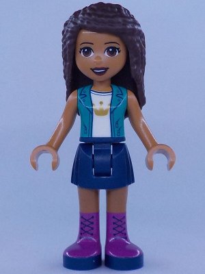 LEGO-Friends-Andrea-Dark-Blue-Skirt-MiniDoll-Minifigure-from-41449-Bagged