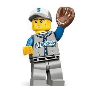 LEGO Minifigures Series 10 Baseball Fielder Minifigure 71001 - Image 1