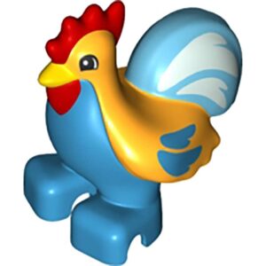 LEGO DUPLO Animal Orange Chicken Rooster Minifigure - Image 1