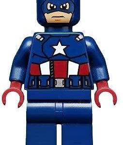 LEGO Marvel Super Heroes Captain America Dark Blue Suit Minifigure from 6865 (Bagged) - Image 1