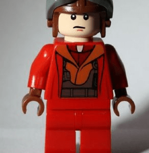 LEGO Star Wars Naboo Fighter Pilot in Red Jumpsuit Minifigure from 7877/9674 - Image 1
